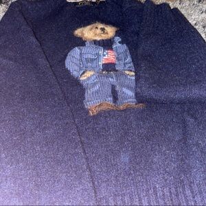 Boys size large Polo Ralph Lauren bear cotton sweater